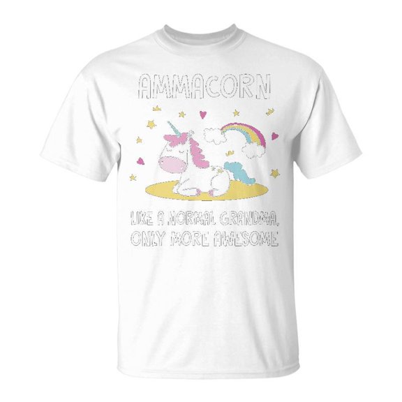 Amma Grandma Gift Amma Unicorn Unisex Jersey Crewneck Tshirt
