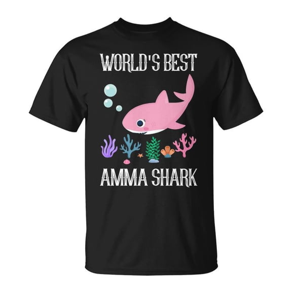 Amma Grandma Worlds Best Amma Shark TShirt
