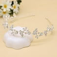 thumbnail image 1 of Ammei Gold Headband Bridal Tiara Flower Shape Women's Headpiece Wedding Hair Accessories, 1 of 4