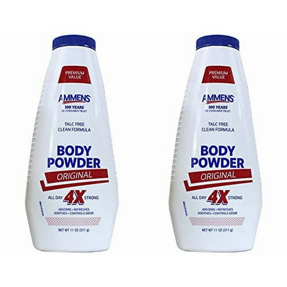Ammens Medicated Powder-Original-11 oz, 2 pk