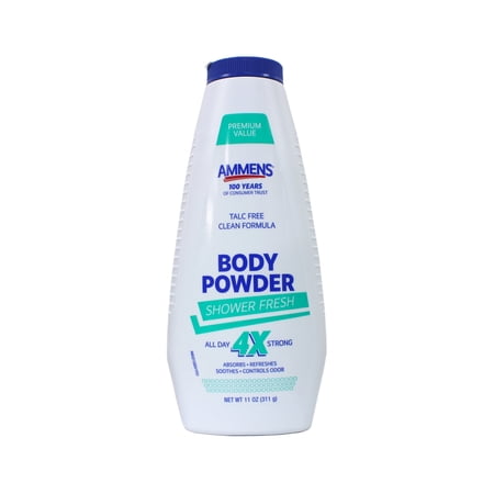 Ammens Body Powder Shower Fresh Talc-Free Moisture Absorbing Odor Control 11 oz