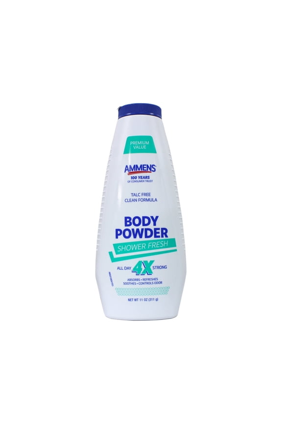 Body Powder Shower Fresh Talc-Free Moisture Absorbing Odor Control 11 oz