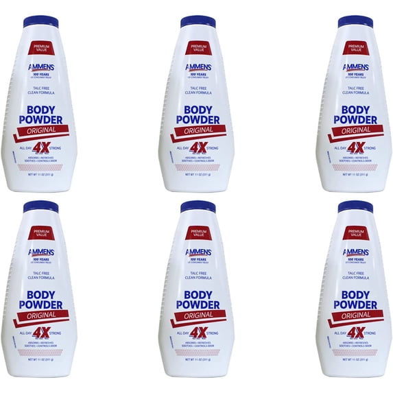 Ammens Powder, Original, 11 Ounces each (Pack of 6)