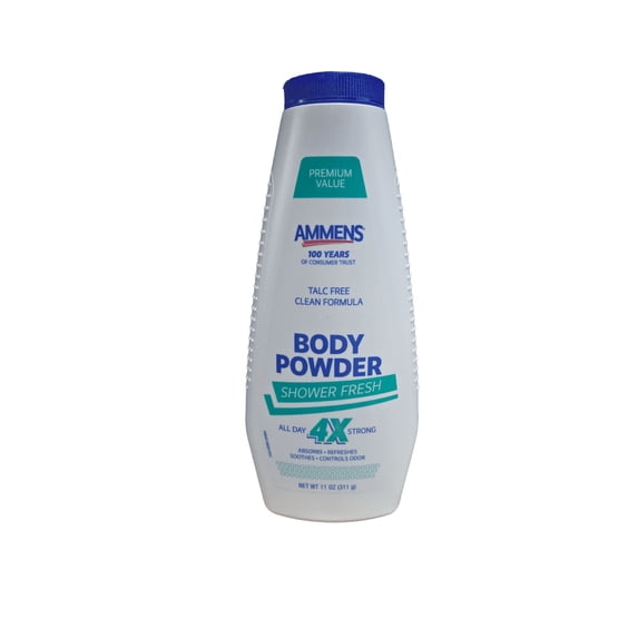 Ammens Powder Shower Fresh Talc Free 11 oz (Pack of 2)