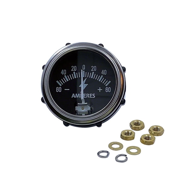 Ammeter Amp Gauge (60-0-60) Fits International Ford John Deere Massey Allis Chalmers Case Cockshutt Minneapolis Moline White / Oliver Tractor