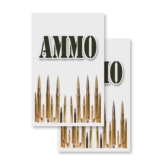 Ammo (2-PACK) 24" x 36" Vinyl Decals | Sign Insert Peel & Stick Decals Stickers Window Signs