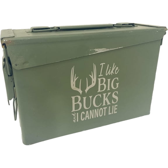 Ammo Can Man Ammunition Can Laser Engraved I Like Big Bucks and I Cannot Lie Grade 1 Military Surplus 30 Cal