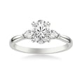thumbnail image 1 of Ammo Jewel 1.9 Ct Oval Cut Diamond Engagement Hidden Halo Ring - 14K White Gold Plated Three Stone Setting Rings - Lab-Created Simulated Diamond Rings - Perfect for Proposals and Anniversaries, 1 of 3