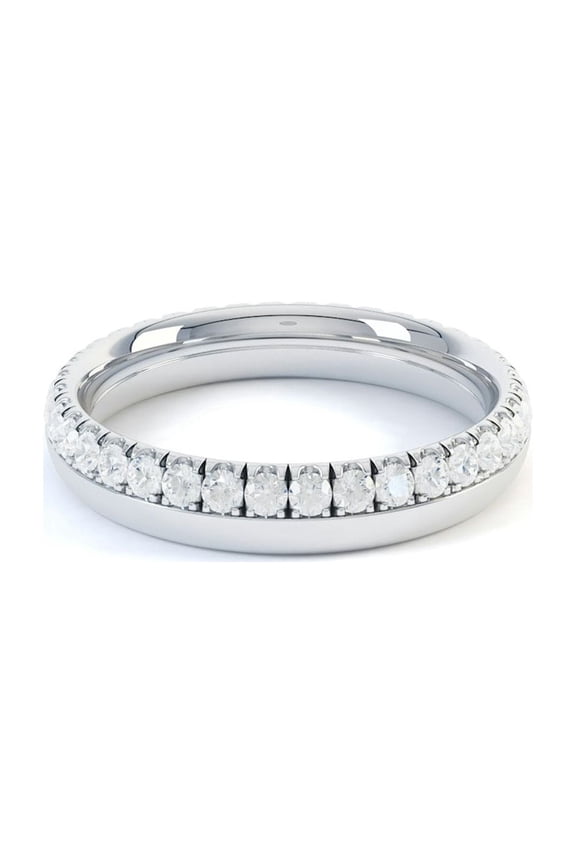 1.9 Ct Round Cut Diamond Engagement Rings - Lab-Created Simulated Diamond Rings - 14K White Gold Plated Rings - Channel Set Solitaire Wedding Band for Women's - Bridal Ring Gifts