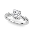 thumbnail image 1 of Ammo Jewel 2.1 Ct Asscher Cut Diamond Engagement Ring - 14K White Gold Plated - Lab-Created Simulated Diamond - Classic Prong Setting - Ideal for Wedding, Anniversary and Birthday Gifts for Women, 1 of 2