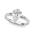 thumbnail image 1 of Ammo Jewel 2.1 Ct Pear Cut Lab Created Diamond Engagement Ring - 14K White Gold Plated Setting - Intricate Solitaire Accents - Pave Style - Gift for Women - Suitable for Weddings and Anniversaries, 1 of 2