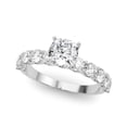 thumbnail image 1 of Ammo Jewel 2.2 Ct Cushion Cut Diamond Engagement Ring - Timeless Bridal Jewellery for Women - 14K White Gold Plated Ring - Lab Created Simulated Diamond - Memorable Gift for Her on Cherished Days, 1 of 2