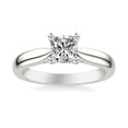 thumbnail image 1 of Ammo Jewel 2.2 Ct Cushion Cut Lab Created Diamond Engagement Ring - 14K White Gold Plated Setting - Intricate Solitaire Flourishes - Gift for Women's - Perfect for Celebrating Lasting Affection, 1 of 3