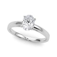 thumbnail image 1 of Ammo Jewel 2.2 Ct Oval Cut Lab Created Diamond Engagement Ring - 14K White Gold Plated Rings - Intricate Solitaire Accents Rings - Rings Gift for Women's - Suitable for Weddings and Anniversary, 1 of 2