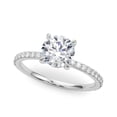 thumbnail image 1 of Ammo Jewel 2.2 Ct Round Cut Diamond Halo Engagement Ring - 14K White Gold Plated Lab-Created Diamond Rings - Elegant Modern Design - Perfect Gift for Women - Ideal for Special Occasions, 1 of 2