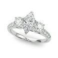 thumbnail image 1 of Ammo Jewel 2.3 Ct Emerald Cut Diamond Engagement Ring - Three Stone Wedding Rings for Women - 14K White Gold Plated Lab Created Diamond - A Meaningful Choice for Celebrating Love and Commitment, 1 of 2