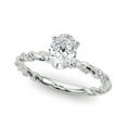 thumbnail image 1 of Ammo Jewel 2.3 Ct Oval Cut Lab Created Diamond Ring - 14K White Gold Plated Wedding Ring for Women - Unique Proposal Rings - Anniversary Gift for Women's - Diamond Engagement Ring for Women's, 1 of 2