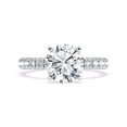 thumbnail image 1 of Ammo Jewel 2.3 Ct Round Cut Diamond Engagement Ring - Stunning Hidden Halo Wedding Rings for Women - 14K White Gold Plated Lab Created Simulated Diamond - A Meaningful Choice for Celebrating Love, 1 of 3
