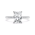 thumbnail image 1 of Ammo Jewel Radiant Cut Diamond Engagement Ring - 2.2 Ct Lab Created Stone - 14K White Gold Plated Rings - Solitaire Wedding Rings - Classic Engagement Rings - Wedding Diamond Rings for Women, 1 of 3