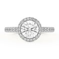 thumbnail image 1 of Ammo Jewel Round Cut Diamond Halo Engagement Ring - 1.8 Ct Lab-Created Simulated Diamond - 14K White Gold Plated Ring - Gift for Her - Women's Jewelry - Bridal Design - Perfect for Proposal, 1 of 3