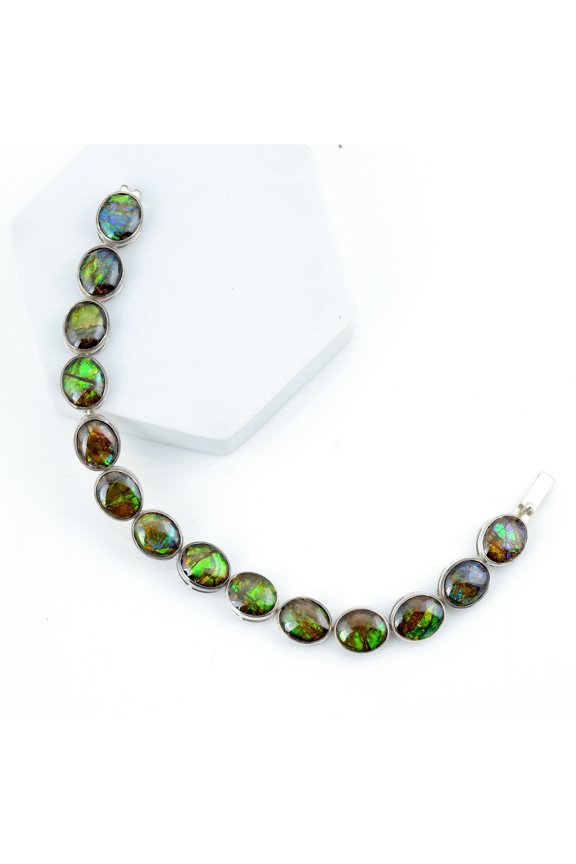 Ammolite Bracelet-Statement Tennis Bracelet