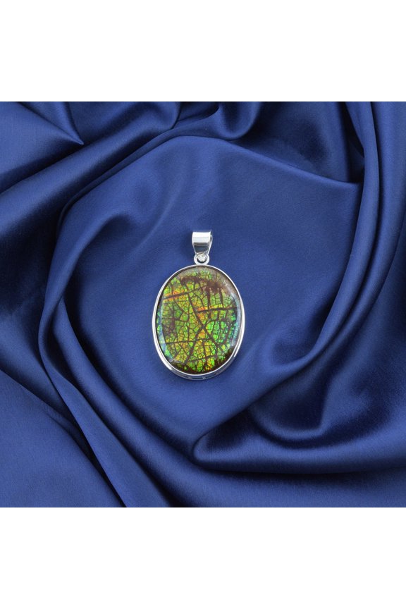 Ammolite Pendant-Oval Basic