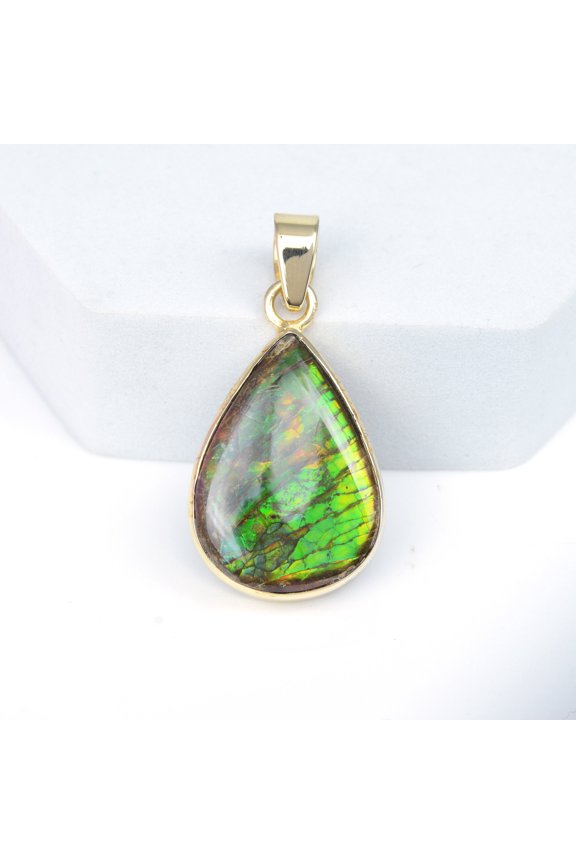 Ammolite Pendant-Pear Basic