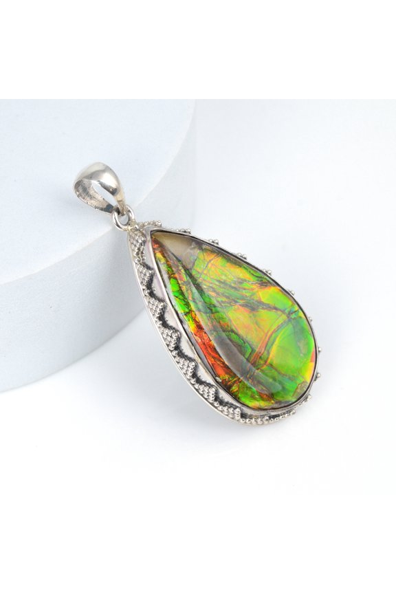 Ammolite Pendant-Pear Vintage