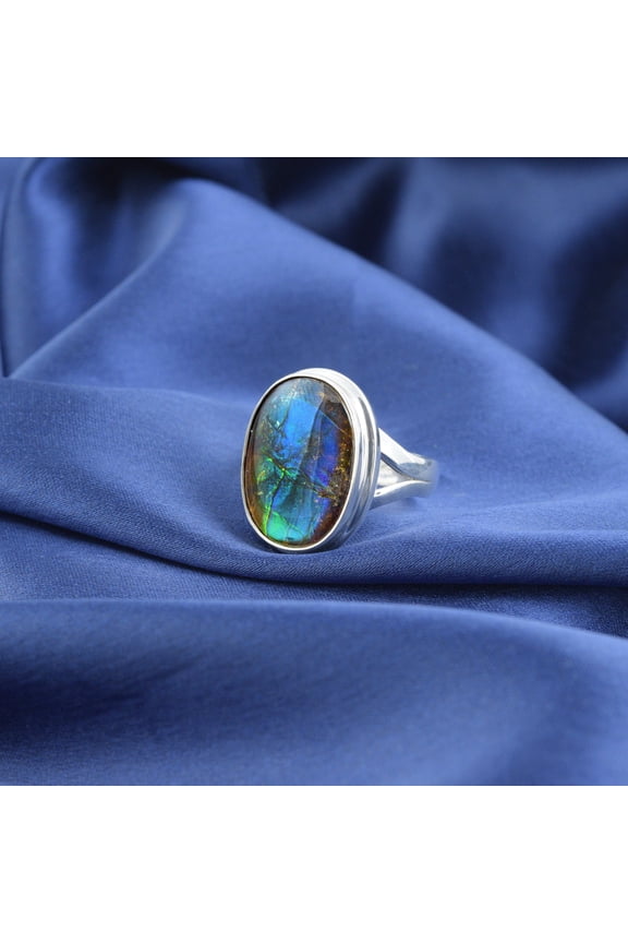 Ammolite Ring-Oval