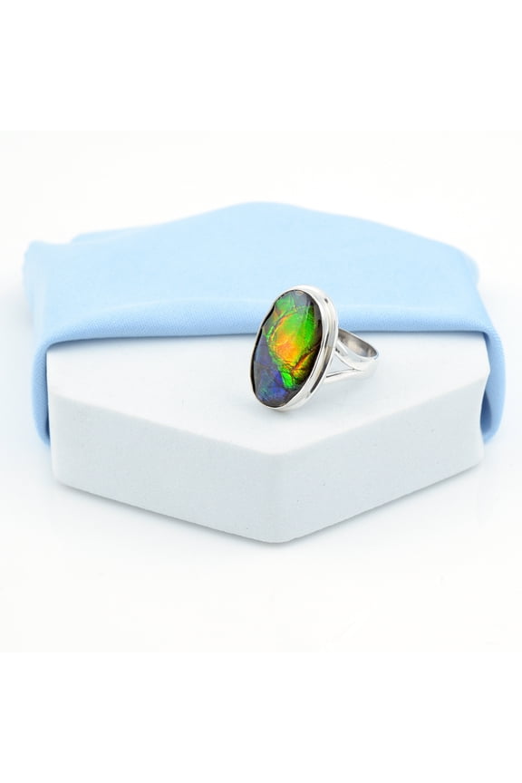 Ammolite Ring-Oval