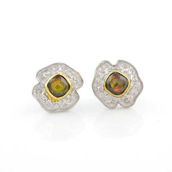 Ammolite Studs-cushion amoeba