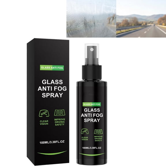Ammonia-Free Car Glass Cleaner Spray, Streak-Free Anti-Fog Auto Window Cleaner, Safe on Tinted Windows, Mirrors & Screens (1 Pcs)