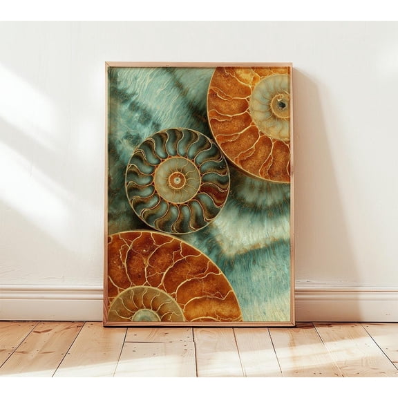 Ammonite Coastal Poster Unframed Paper Print