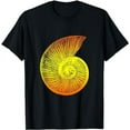 thumbnail image 1 of Ammonite Yellow Orange Fossil Design T-Shirt, 1 of 5