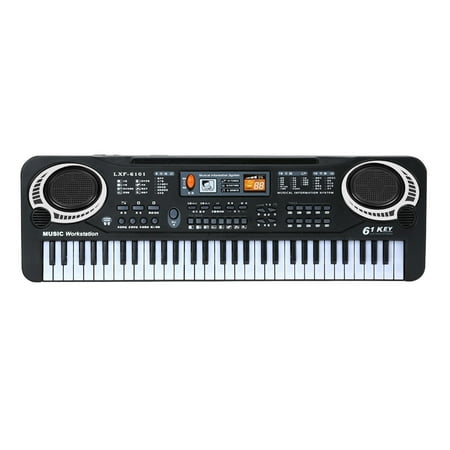 Ammoon 61 Keys Black Digital Music Electronic Keyboard KeyBoard Electric Piano Kids Gift Musical Instrumen