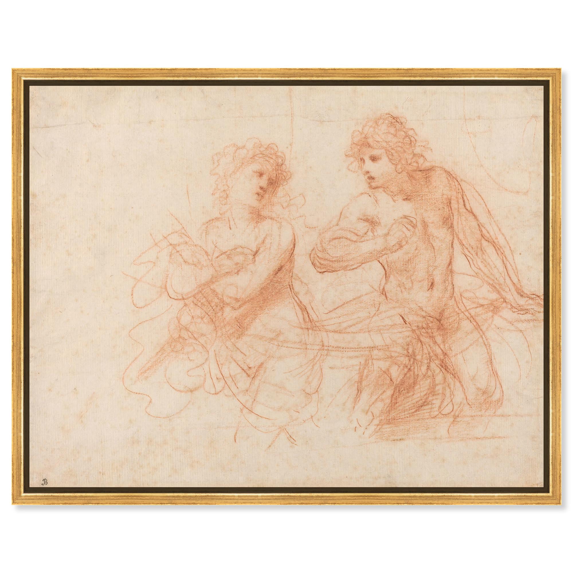 Amnon and Tamar Canvas Vintage Art Prints by Art Remedy, Gold Frame, 30 ...