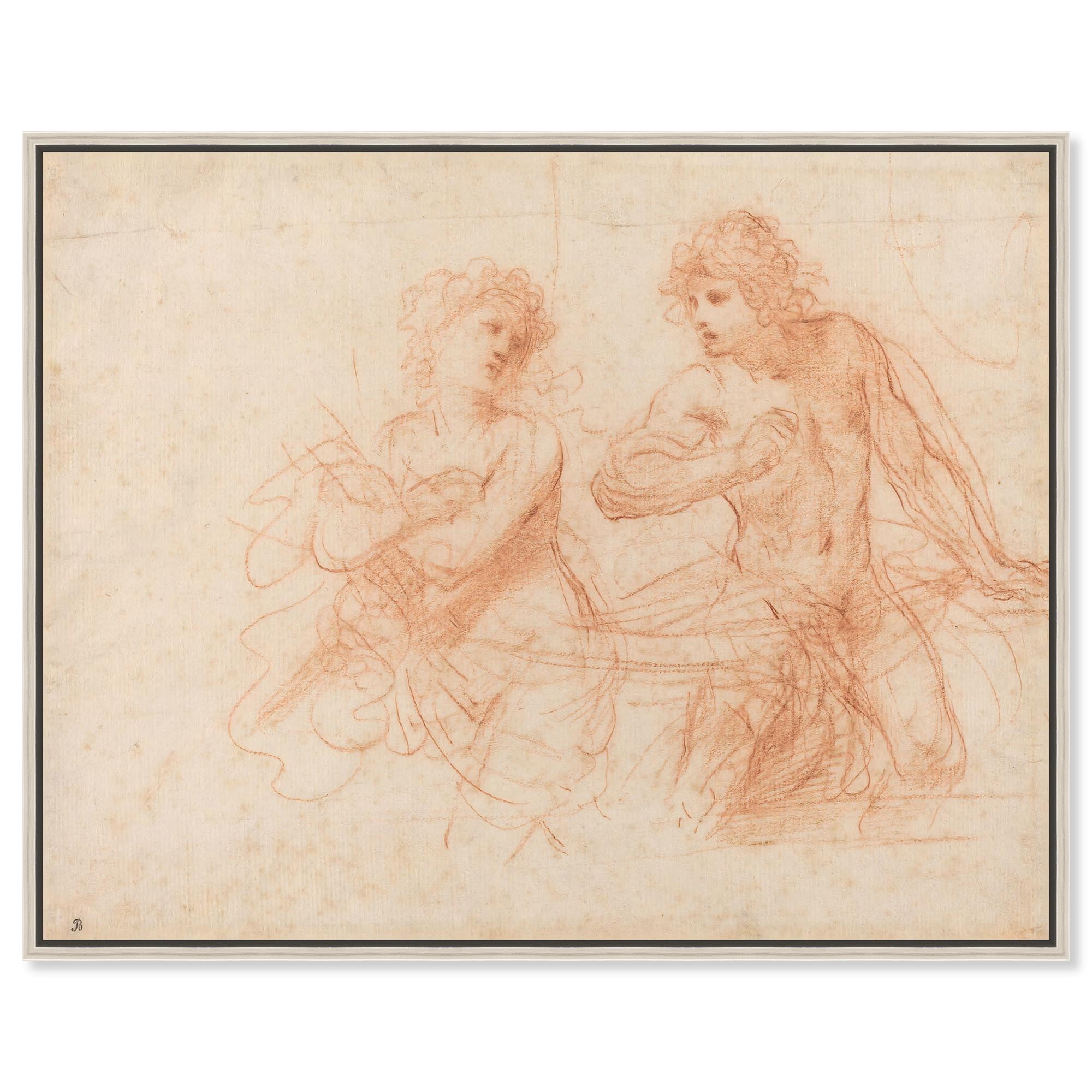 Amnon and Tamar Canvas Vintage Art Prints by Art Remedy, Silver Frame ...