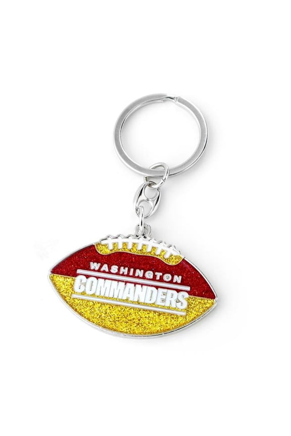 6326475371 Washington Commanders Football Glitter Keychain