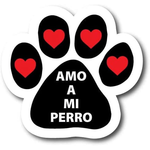 Amo A Mi Perro 5" Paw Print Decal
