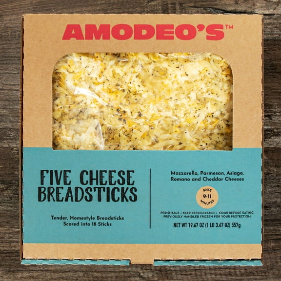 Amodeo's Five Cheese Homestyle Breadsticks, 18 Sticks (Frozen)