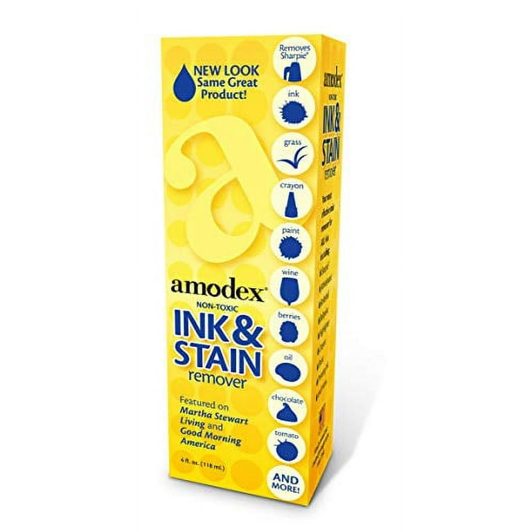 Amodex Ink and Stain Remover liquid solution 4 fl oz Bottle 4 oz-1 pack
