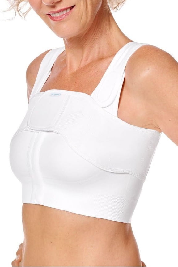 Anatomical Breast Compression Belt for use with Post Breast Surgery Bras & Lymphatic Compression Bras White Size 44