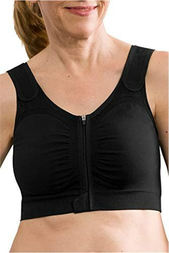 Leyla Seamless Post-Surgical Bra - Black - 40/42