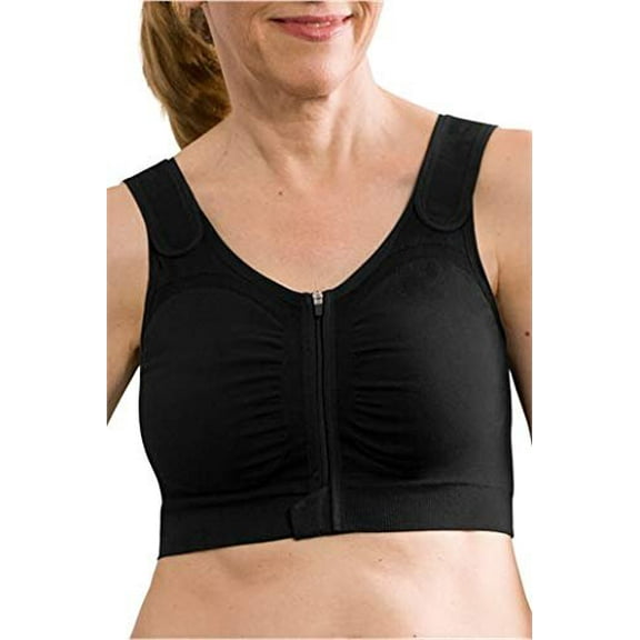 Amoena Leyla Seamless Post-Surgical Bra - Black - 44/46