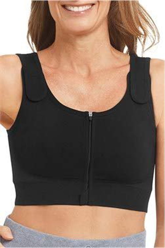 Pamela Seamless Post-Surgical Bra - Black - 44/46
