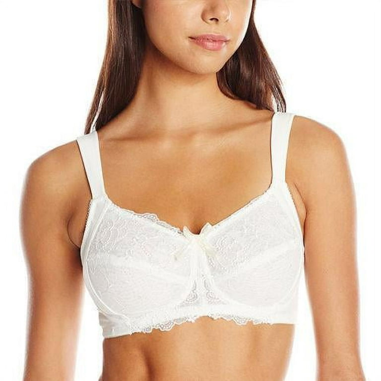 Amoena Women's Marie Cut and Sewn Wire-Free Bra, Off White, 34d 
