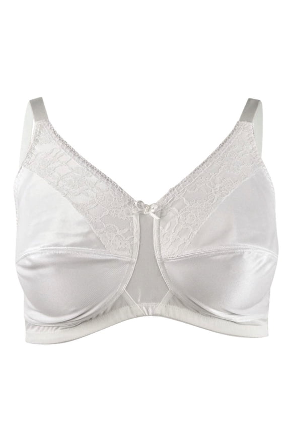 Women's Nancy Wire-Free Pocketed Mastectomy Bra, White, 42B