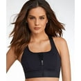 thumbnail image 1 of Amoena Women's Zip Front Medium Support Pocketed Sport Bra, Black, X-Large, 1 of 3
