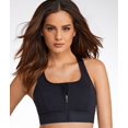 thumbnail image 1 of Amoena Women's Zip Front Medium Support Pocketed Sport Bra, Black, 1 of 3