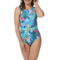 thumbnail image 1 of Amoena Womens Alvor High Neck One-Piece Swimsuit Green 14 B, 1 of 4